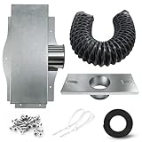 Floor Vent Under Cabinet Toe Kick Ducting Kit for 4'x10' & 4'x12' & 6' Round Supply Ducting Boot, Increase Your Heating/Cooling Efficiency to Cut Your Costs.