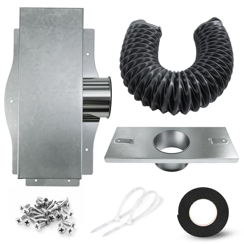 Floor Vent Under Cabinet Toe Kick Ducting Kit for 4"x10" & 4"x12" & 6" Round Supply Ducting Boot, Increase Your Heating/Cooling Efficiency to Cut Your Costs.