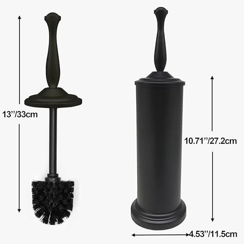 Image of Matte BlackToilet Bowl Brush with Holder, Durable Bathroom Cleaning Tool, Modern Design for Easy Toilet Maintenance, Bathroom Cleaner Brush for Efficient Cleaning and Hygiene