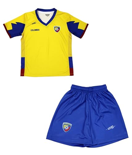 Generic Youth Arza Soccer Uniform Colombia100% Polyester_Kids and Boy Yellow (US, Numeric, 2, Regular, Yellow)