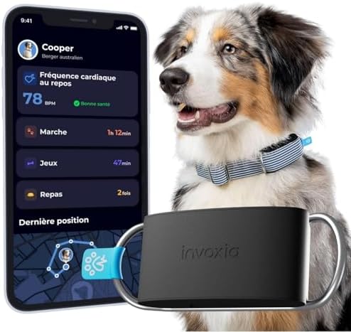 Invoxia Minitailz - Traceur GPS & Santé n°1 pour Chien - Alertes ...