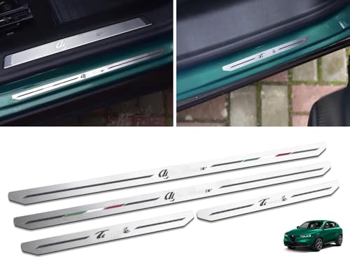 Seuil de porte inox Alfa Tonale protection haut de gamme dessous de porte acier Tributo Italiano