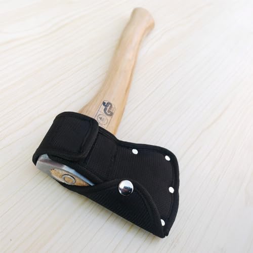 Xeerrfan 2Pcs Hatchet Cover for 1-1/4lb Axe, Black Ax Head Sheath Holster for Outdoor Hiking Camping Blade Protection, Double Snap Hatcher Blade Protector