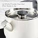KitchenAid Teakettles Enamel-on-Steel Stovetop Whistling Teakettle, Induction Ready, Stainless steel Lid, 2 Quart - White