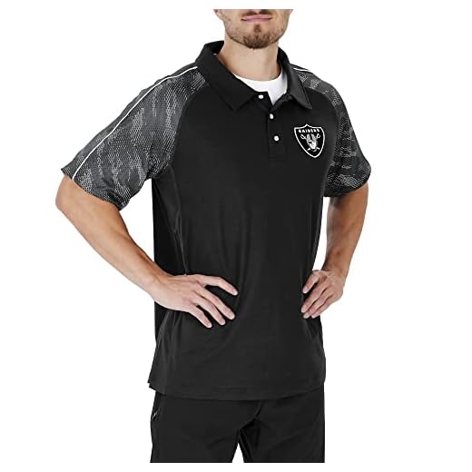 Officially Licensed Zubaz Men's NFL Elevated Field Polo With Viper Print Accent, Las Vegas Raiders, Size Large
