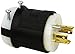 Hubbell HBL2431 Locking Plug, 20 amp, 3 Phase, 480V, L16-20P, Black and White