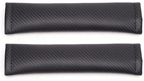 rasiarpio 2pcs Car Seat Belt Shoulder Pads - Universal 4D Carbon Fiber Black Seatbelt Strap Cover Cushion Comfortable Durable