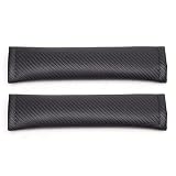 rasiarpio 2pcs Car Seat Belt Shoulder Pads - Universal 4D Carbon Fiber Black Seatbelt Strap Cover Cu