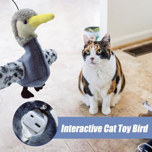 Juguetes interactivos para gatos de interior para evitar aburrimiento con pato con aleteo 3