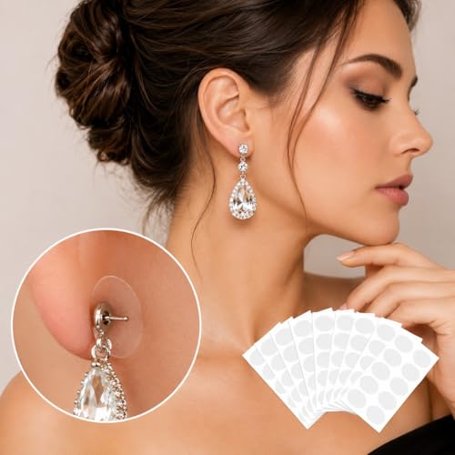 Image of TRICSTER Ear Lobe Tape /Invisible Ear Lobe Support Patch for Pierced Ears - Eliminates the Look of Torn or Stretched Piercings - Protects Healthy Ear Lobes from Tearing (100 Count (Pack of 1))