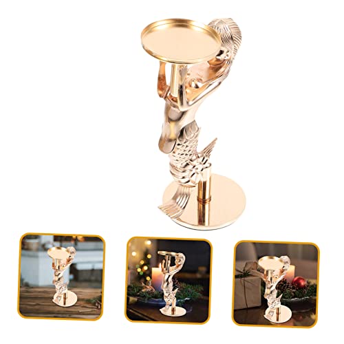 Doitool 5Pcs Mermaid Candle Holder Mermaid Centerpieces For Tables Candle Sconces Candle Centerpieces For Dining Table European Style Zinc Alloy Candle Metal Candle Holder #TOP3