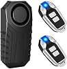 Alarma para bicicleta con 2 controles remotos, alarmas para bicicletas eléctricas, alarma para bicicleta, alarma para motocicleta con sensor de vibración y movimiento, seguridad para ciclismo, 113db súper fuerte, IP65 a prueba de agua, volumen y sensibilidad ajustables 2
