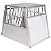 EUGAD Hundetransportbox Aluminium, Autotransportboxen für Hunde Katze 65x85x71cm, Auto Haustiertransportbox Reisebox Tiertransportbox Hundetransporttasche für große/mittlere/kleine Hunde