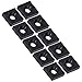 10Pcs Profile End Caps Aluminum Alloy Single Hole Cover Plate for Industrial CNC Equipment (Black)