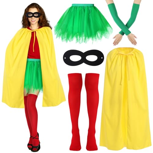 JenPen 5 Pcs Halloween Comics Hero Costume for Women