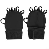 Muñequeras para boxeo, guantes de entrenamiento con peso con arena fina integrada, 474,6 g por par, poliéster negro duradero, ajuste seguro con 5 correas elásticas para los dedos, 49 x 20,3 cm