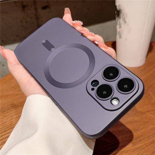 Coque violet foncé mate pour iPhone 13 Pro idéale pour le chargement sans fil au quotidien