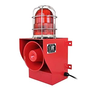 Alarm Siren IP66 Waterproof Outdoor 130dB Horn 45W Security Sirens for Ports, Docks, Factories, Schools, Homes AC 110V-120V SLA-05G