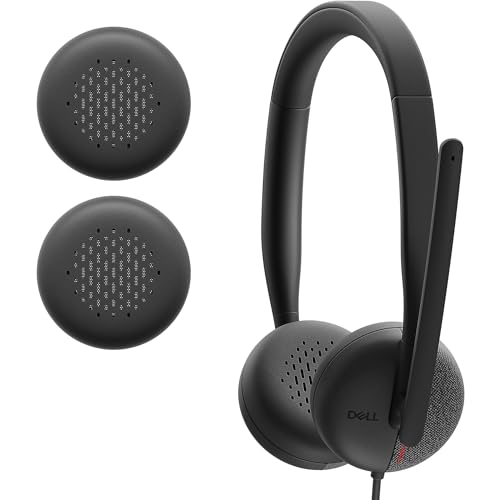 Dell Wired Headset WH3024 écouteurs de bureau USB arceau réglable coussinets confort