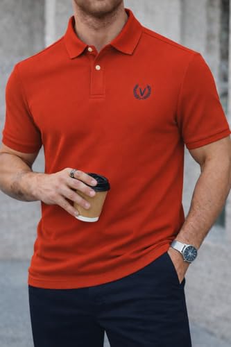 Image of Mack Jonney Men's Cotton Polo T-Shirt|Solid Regular Fit|Half Sleeve Collar T-Shirt for Casual Wear-MJ-32