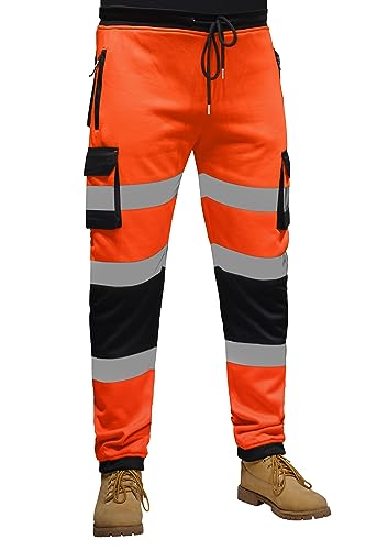 RAK Pantalon de travail en polaire fluorescente pour homme avec