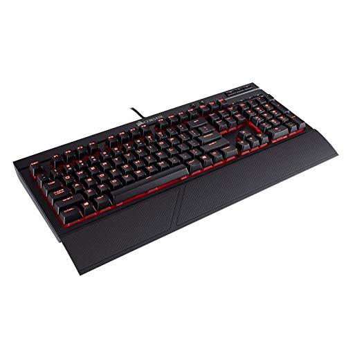 Corsair K68 Teclado mecánico Gaming retroiluminación LED rojo, resistente al polvo y a las salpicaduras,QWERTY español, Cherry MX Red (Suave y rápido)