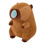 QLECXZI Bambola di Peluche realistica a Forma di Capibara, Giocattolo Morbido e coccoloso, Compagno per Compleanni indimenticabili e Zone Gioco per Bambini, Marrone, 35 cm