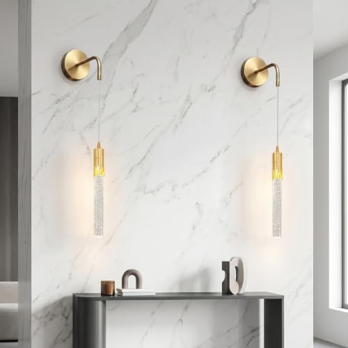 Aplique de pared LED de cristal con forma de gota de agua para iluminar el salón 3