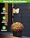 Outdoor Flower Pots 2 in 1, Solar Lamp Post with Planter, Metal Pole, Wall Mount/Standing Solar Planter Lights IP65 Waterproof, Decorative Lamp for Garden, Patio, Porch, 1-Pack (Flowers not Included)