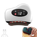 STQCPJ Electric Red Light Photothermal Scraping Device, Lymphatic Drainage Massage, USB Charging Portable Lymphatic Relief Massager for All Parts of The Body (White(B))