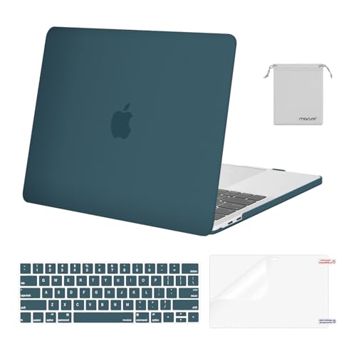 Image of MOSISO Compatible with MacBook Pro 13 inch Case M2 2025, 2024, 2023, 2022-2016 A2338 M1 A2251 A2289 A2159 A1989 A1708 A1706, Plastic Hard Shell&Keyboard Cover&Screen Film&Storage Bag, Deep Teal