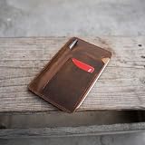 JJNUSA Smukłe etui ochronne z prawdziwej skóry, na notatki polowe z minimalistyczną podróżą, 8,9 x 14 cm, pionowe, 003