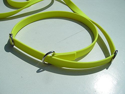 MJH Moxon, Retriever Leine 13mm breit, 2m lang mit Handschlaufe (gelb)