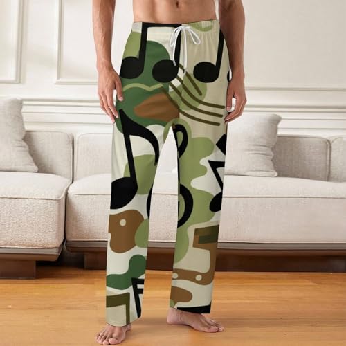 Men Sleep Pajamas Soft Sleepwear Lounge Pants, Comfy Elastic Waist Casual Nightwear Bottoms with Pockets2