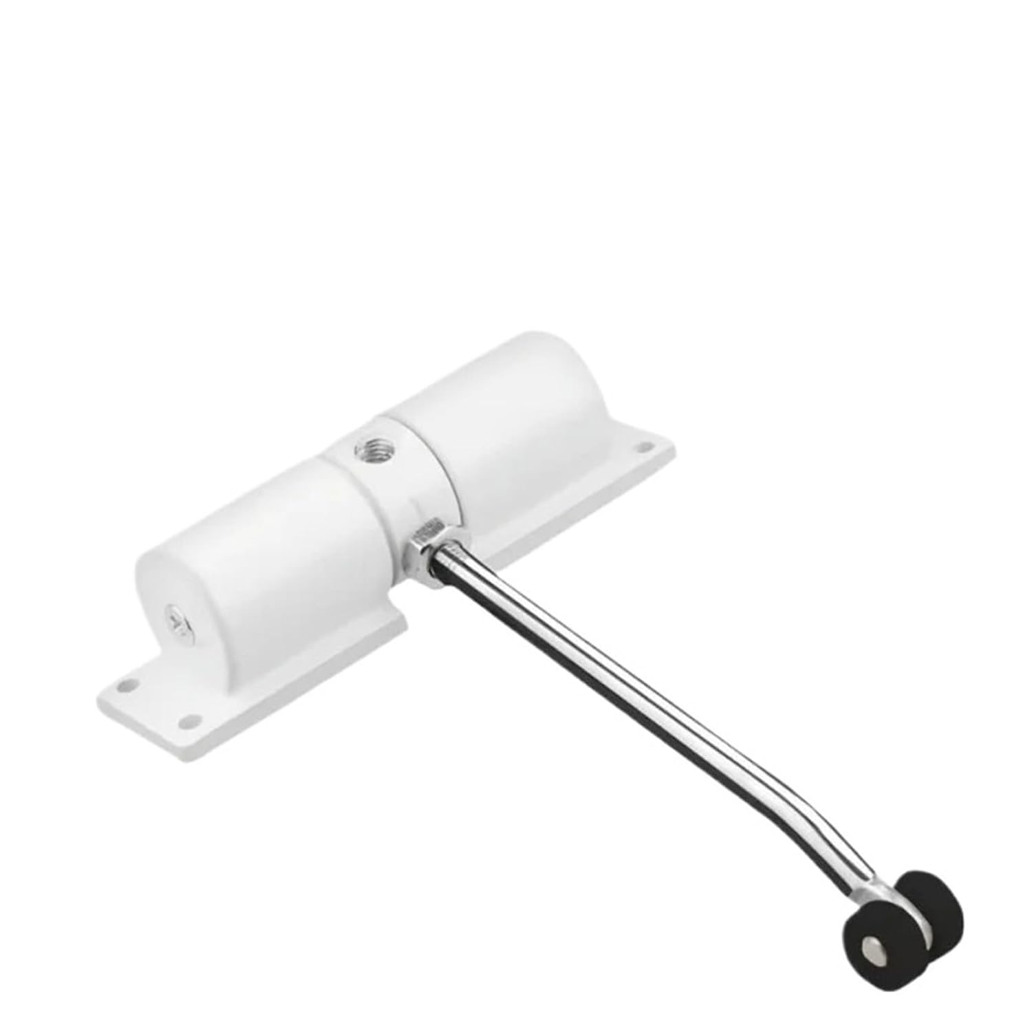 180 Degree Automatic Door Closer Adjustable Spring Durable Convert Hinged Interior Exterior(Round-Black)