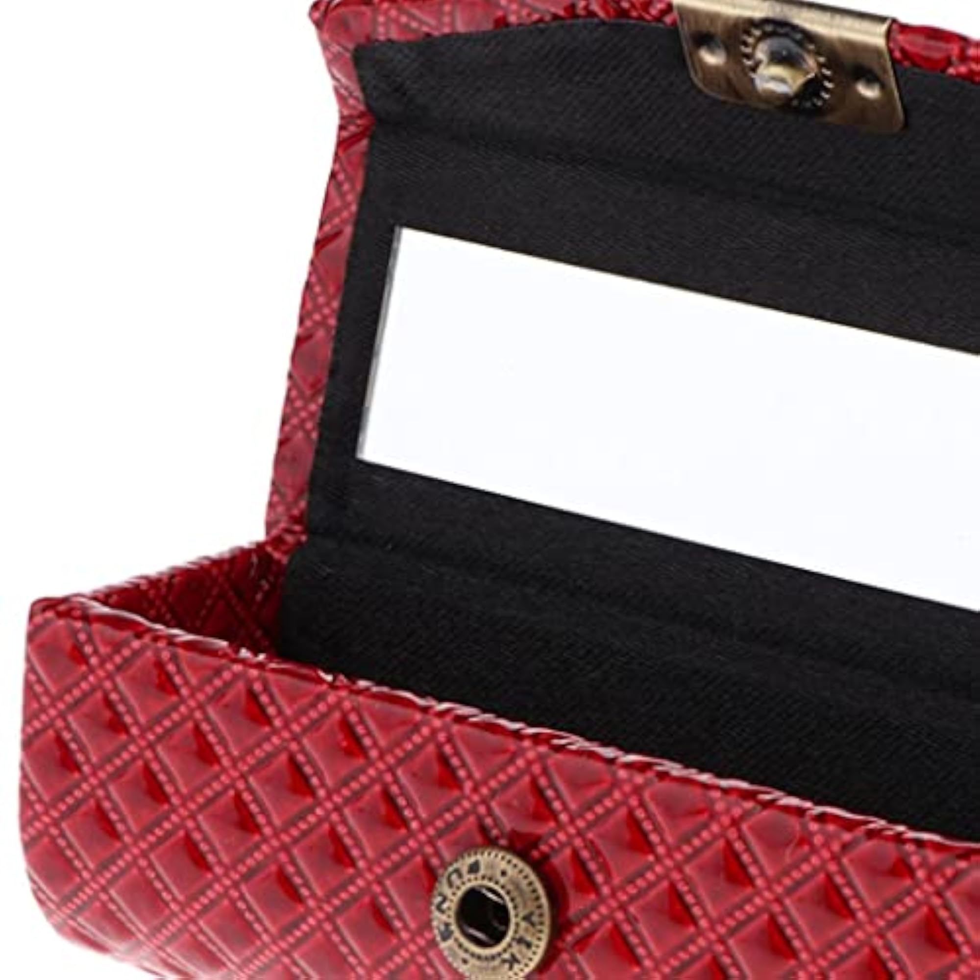 PU Leather Single Lipstick Case Holder, Red