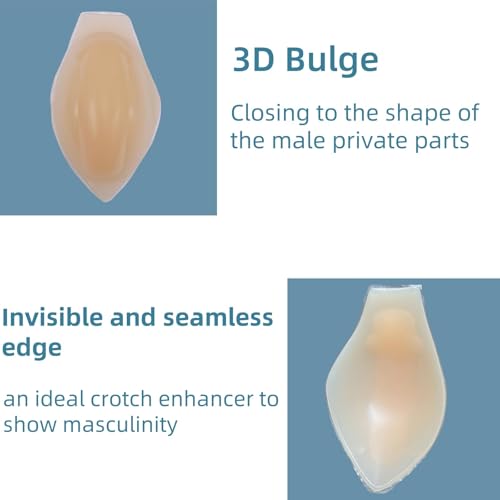 2 Pcs Bulge Enhancer Men Silicone Enlarge Men Bulge Enhancing Underwear Cup for Swim Trunks, Briefs, Daily Wear3