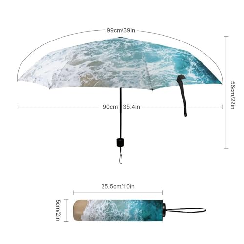 Parapluie pliable beau modèle de voyage aux finitions soignées - 2
