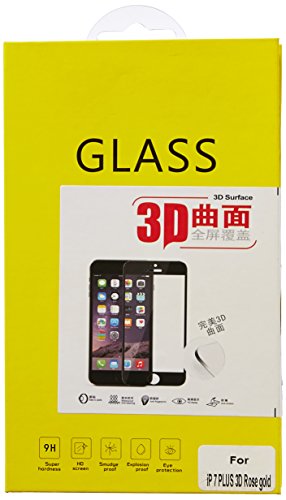 iPhone 7 Plus 3D Full Coverage Tempered Glass, [PET Frame] [Edge to Edge Crash Protection] Curved [Scratch Proof] [Bubble Free] Tempered Glass Screen Protector Film for iPhone 7 Plus - Rose Gold