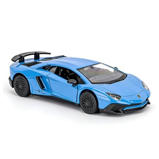 TGRCM-CZ 1/36 Scale Aventador LP700-4 Casting Car Model, Zinc Alloy Toy Car for Kids, Pull Back Vehicles Toy Car for Toddlers Kids Boys Girls Gift (Blue)