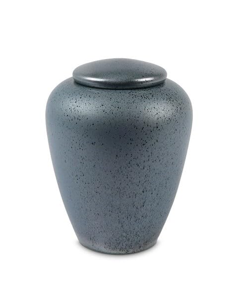 Urne funéraire en céramique bleu argenté de style moderne pour cendres