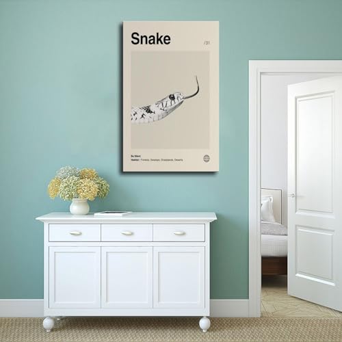 Poster minimaliste médiéval serpent sur toile pour habiller un grand mur vide - 4