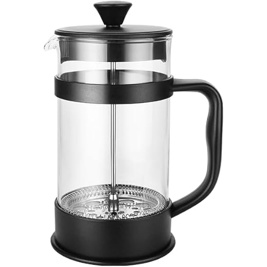 THE BEAN CO French Press Coffee Maker | Heat Resistant Borosilicate Glass |Superior Filtration | Stainless Steel Plunger with Mess (1000 ML)