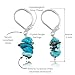 Gemsymphony Turquoise Chips Gemstone Earrings – Natural Raw Stone Chips, Leverback Hook, Hypoallergenic Silver Plated – Handmade Boho Dangle Earrings for Women – Lightweight Gift Jewelry (Turquoise)