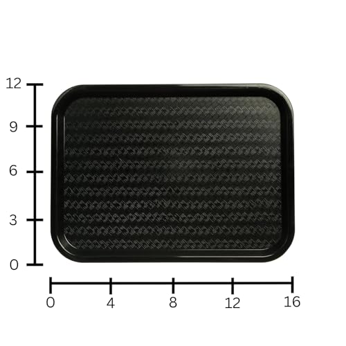 Carlisle FoodService Products Café Cafeteria Tray, Fast Food Tray for Restaurant or Commercial Use, 12" x 16", 1 Count, Black by Carlisle FoodService Products - Image 3