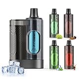 ARASHI 電子タバコ vape シーシャ 25,000回吸引回数 大容量 使い捨て 水蒸気タバコ ベイプ 爆煙 カートリッジ交換可能 持ち運び便利 禁煙グッズ ニコチン0 タール0 本体+スーパーメンソール＆零度スーパー清涼感＆タバコ＆マスカット＆コーラ