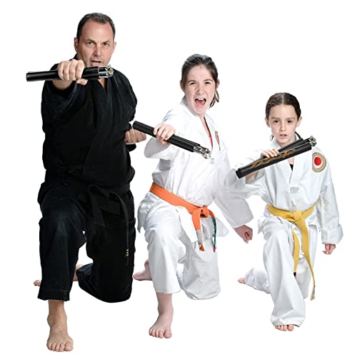 Topoint Nunchuck,Safe Foam Rubber Training Nunchucks/Nunchakus With Steel Chain For Kids & Beginners Practice And Training (Black) #TOP2