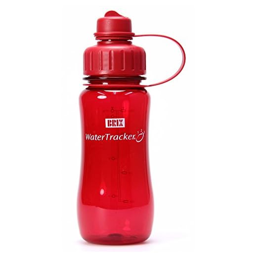 BRIX WaterTracker Trinkflasche 0,5L, Rot