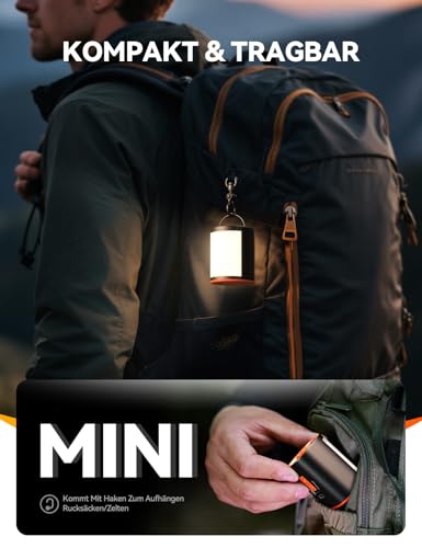 JOYROOM Elektrische Luftpumpe Kompakte für Luftmatratze mit Campinglampe, 4.8 kPa Wiederaufladbare Luftpumpe Luftmatratze mit 3600 mAh Akku Inklusive 6 Düsen Für Luftkissen Schwimmring Vakuumbeutel
