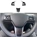 Justautotrim Carbon Fiber Style Interior Exterior Cover Trims Accessories for Tesla Model 3 2017 2018 2019 (Steering Wheel)